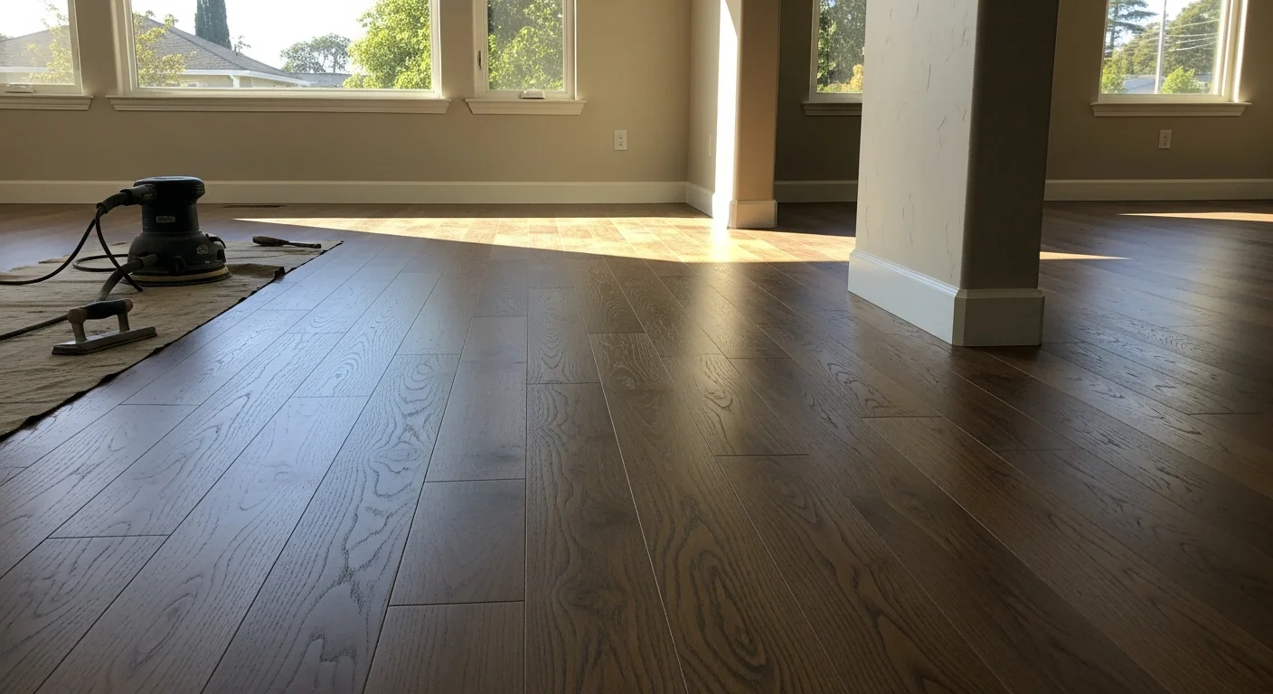 Professional hardwood flooring installation in a Sacramento home