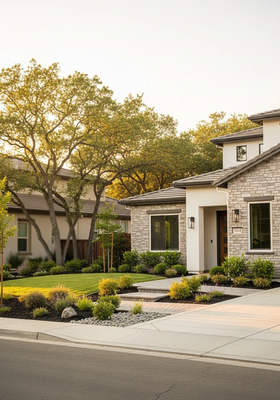 Rocklin home exterior showing contemporary construction and well-designed property layout.